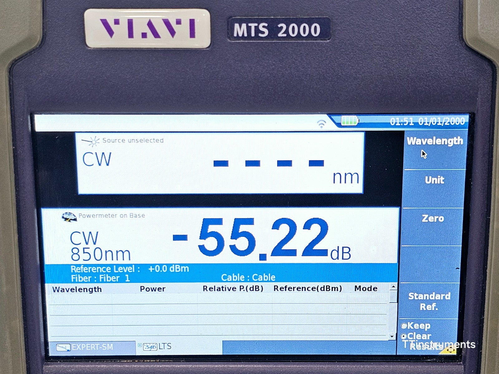 Viavi JDSU MTS 2000 PM/VFL with 4126 MP2 Metro PON 1310/1550 nm OTDR 46/45 dB