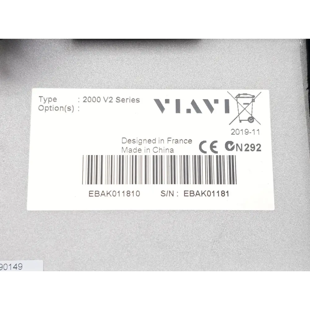 Viavi MTS 2000 V2 software options screen showing Singlemode OTDR and SMART TEST licences