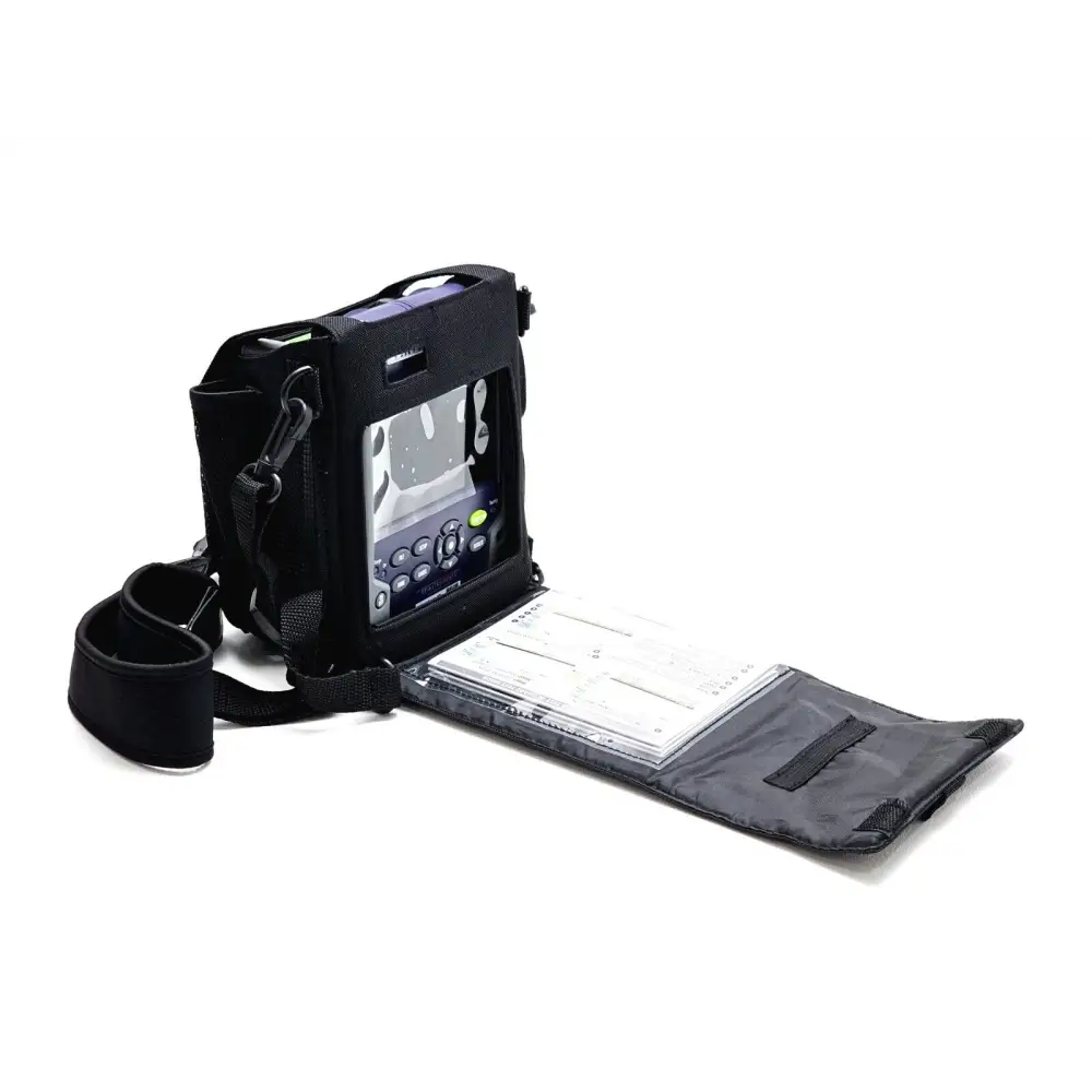 Viavi MTS 2000 V2 handheld OTDR unit showing touchscreen display and module