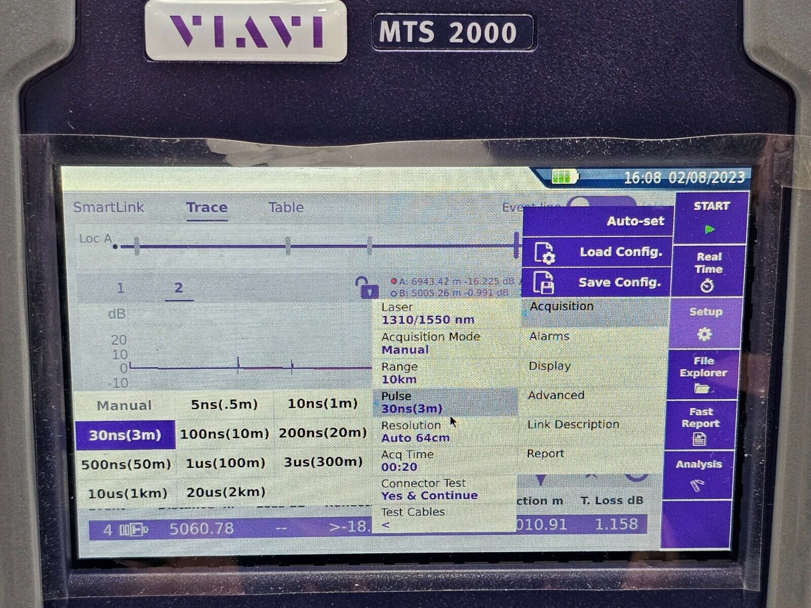 Viavi JDSU MTS 2000 V2 with 4138 FMP265 Metro PON 1310/1550nm + F1650 Live OTDR