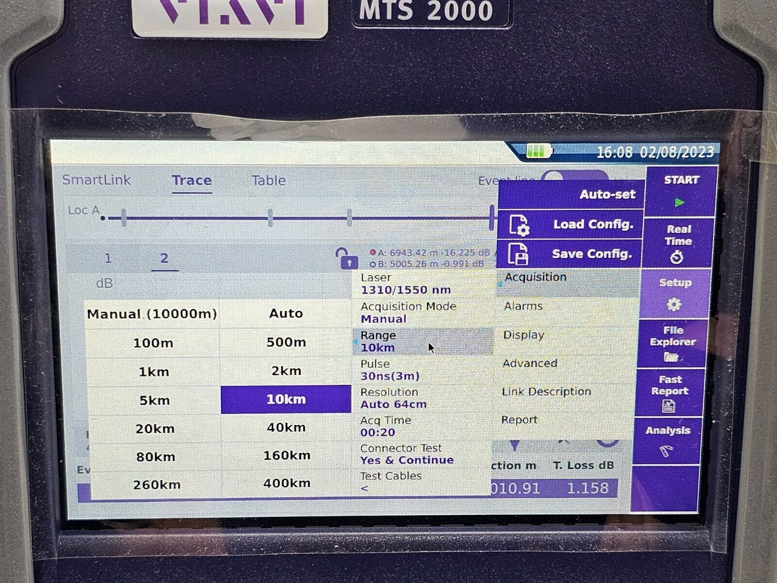 Viavi JDSU MTS 2000 V2 with 4138 FMP265 Metro PON 1310/1550nm + F1650 Live OTDR