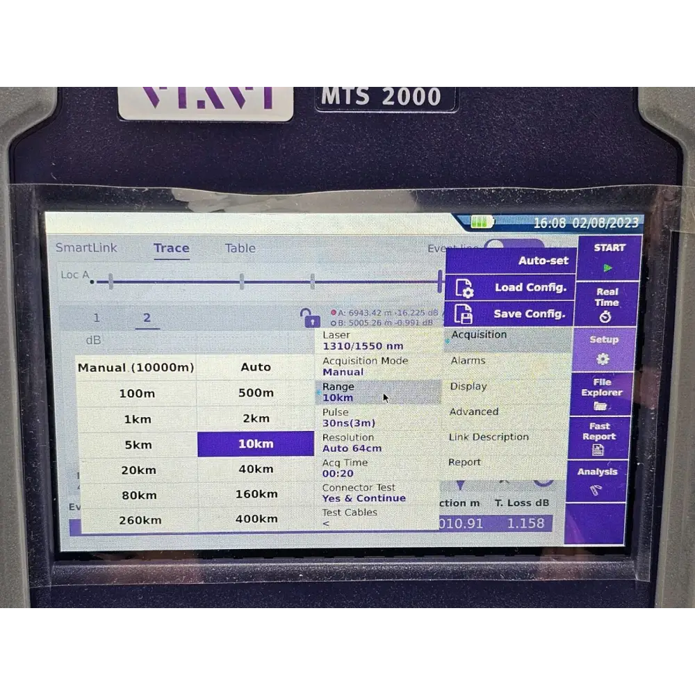 Viavi JDSU MTS 2000 V2 serial number and compliance label detail