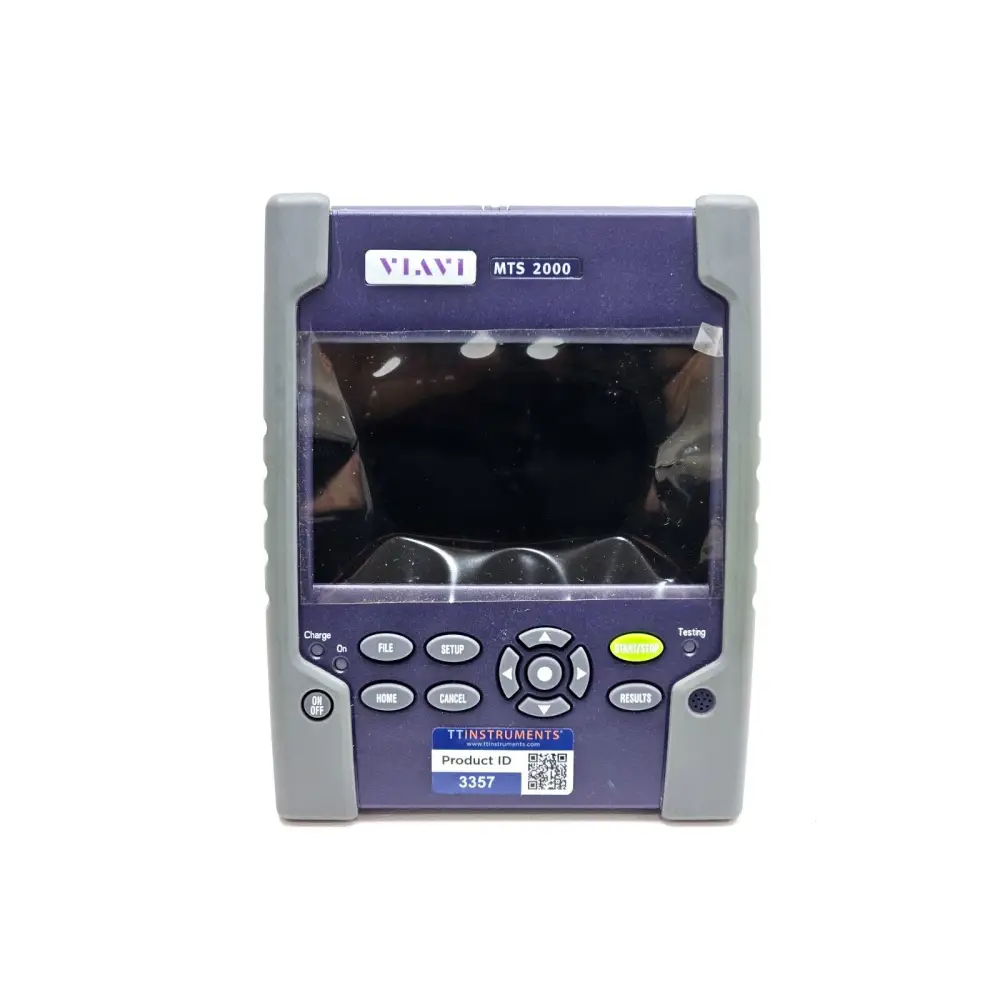 Viavi MTS 2000 V2 touchscreen display showing OTDR measurement interface