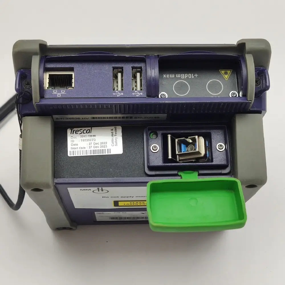 Top view of Viavi MTS 2000 OTDR showing keypad and screen layout