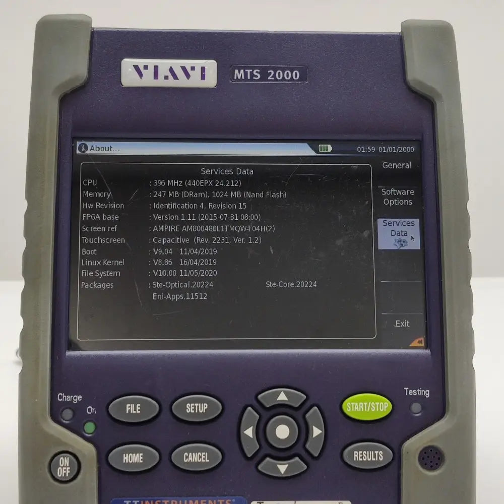 JDSU MTS 2000 unit with carry case bag and accessories laid out