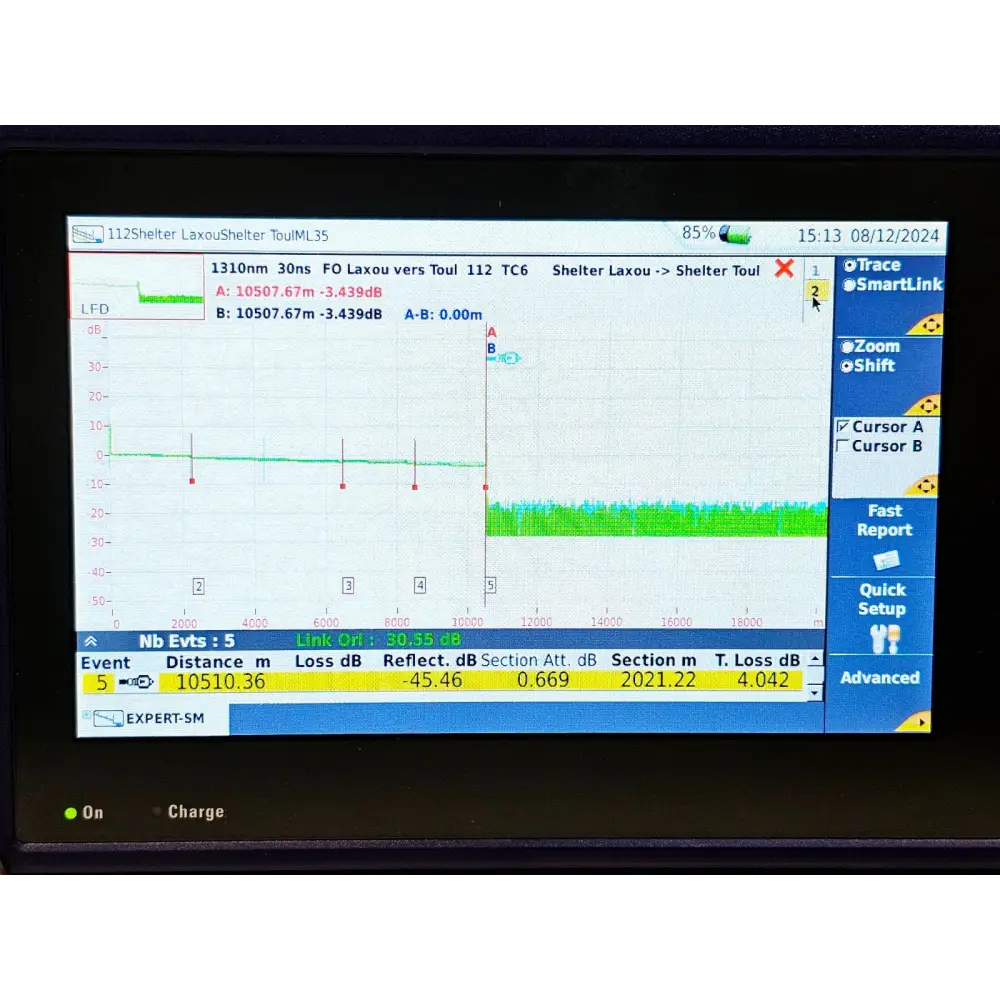 Viavi JDSU MTS 4000 V2 Platform + 4126 MA2 SM 1310/1550 nm OTDR MFD 201921