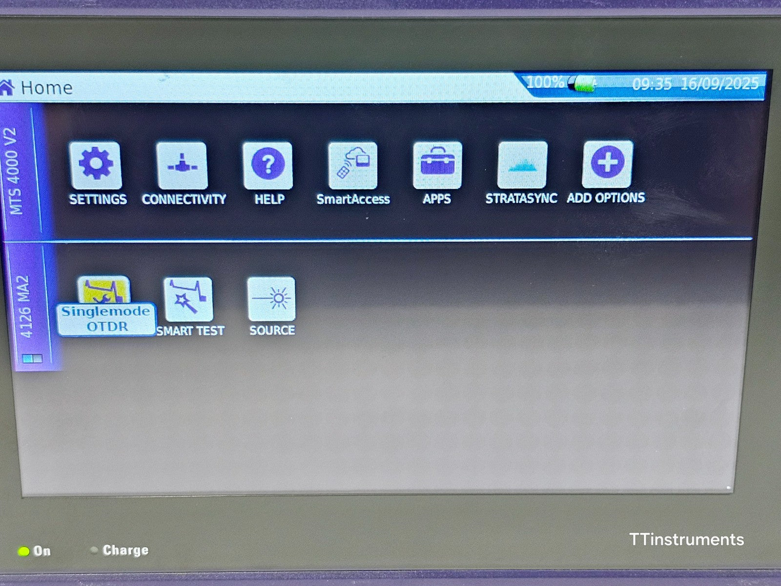 Viavi JDSU MTS 4000 V2 Platform + 4126 MA2 SM 1310/1550 nm OTDR MFD 2018 SC-APC