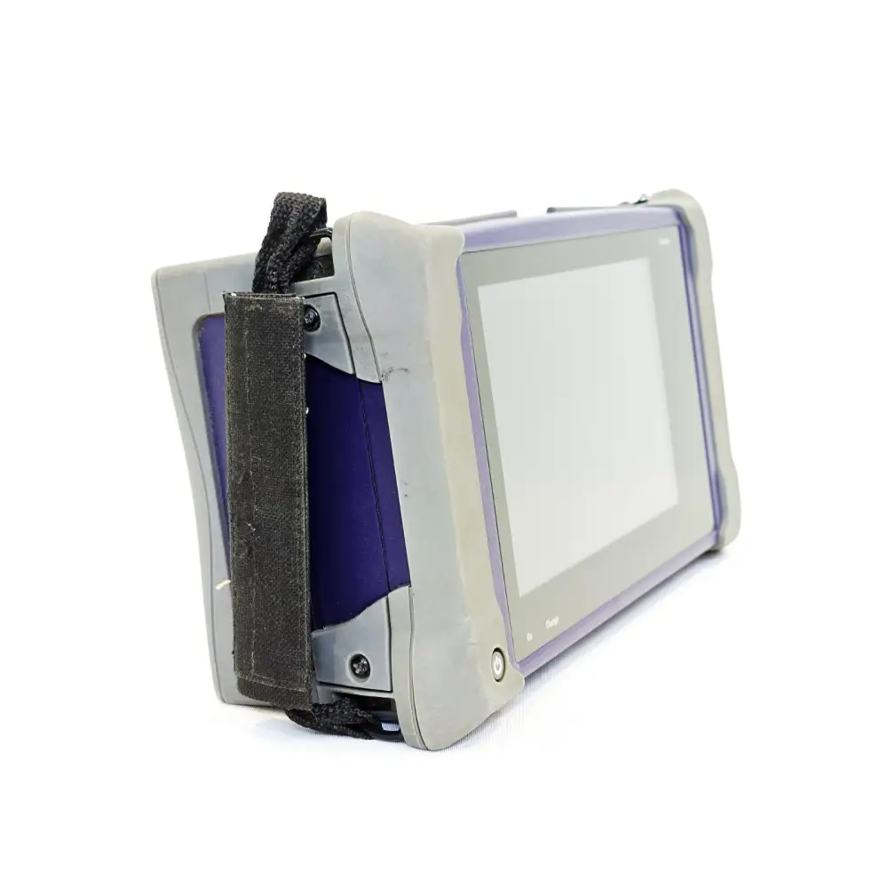 Viavi MTS 4000 V2 left-side view showing 4126 MA2 OTDR module bay, hand strap and power button
