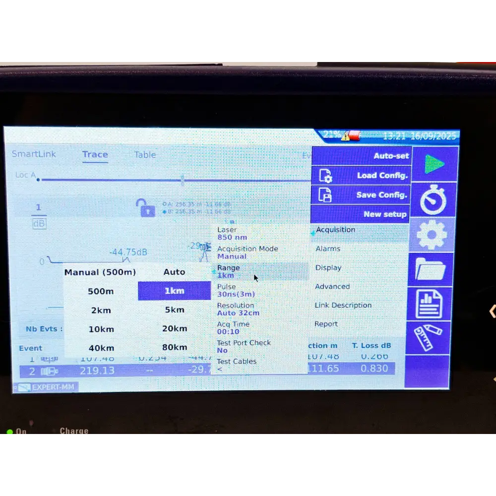 Viavi JDSU MTS 4000 V2 Platform + 4146 SM 1310/1550 nm MM 850/1300 OTDR MFD 201920