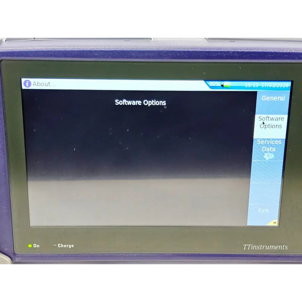 Viavi JDSU MTS 4000 V2 mainframe label and serial number detail