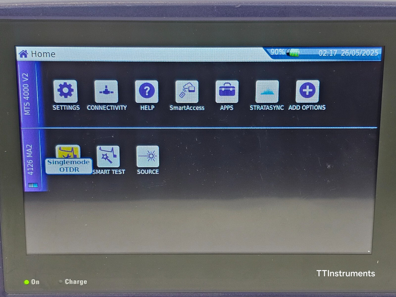 Viavi JDSU MTS 4000 V2 Platform with 4126 MA2 SM 1310/1550 nm OTDR