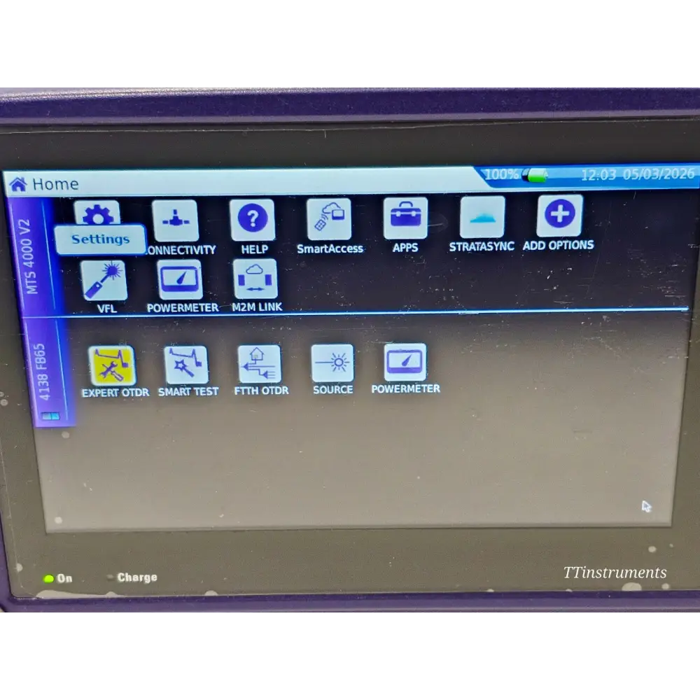 Viavi JDSU MTS 4000 V2 with 4138 FB65 1310/1550/1650 Live PM-S OTDR P5000i FI-6013