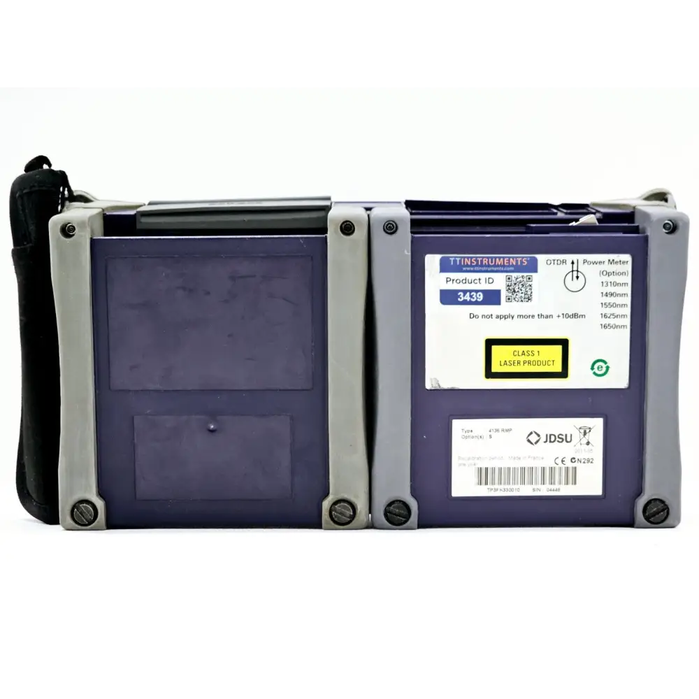 Viavi MTS 4000 OTDR unit showing display screen and keypad