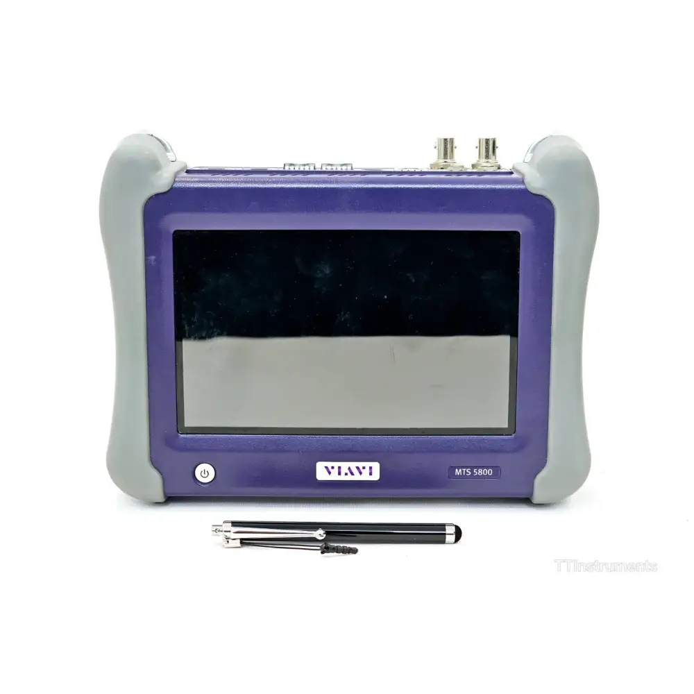 Viavi MTS 5800 v2 portable transport network tester showing touchscreen interface