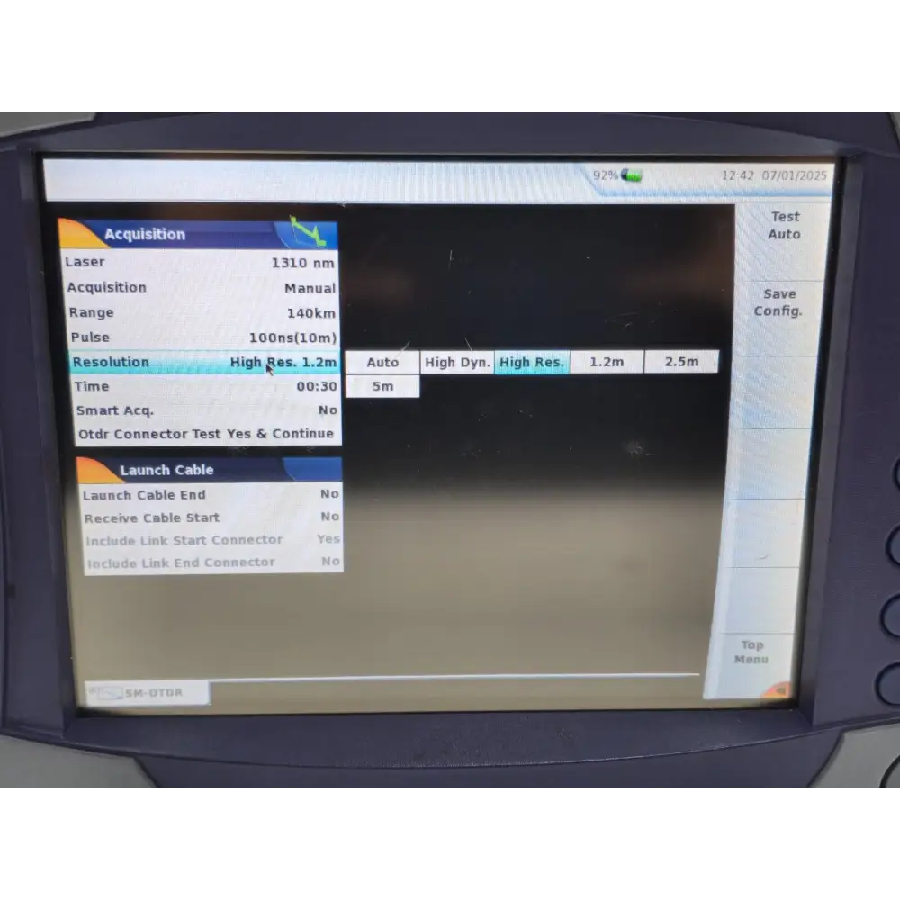 Viavi MTS 6000 with 8126 LR module showing full unit in field use position