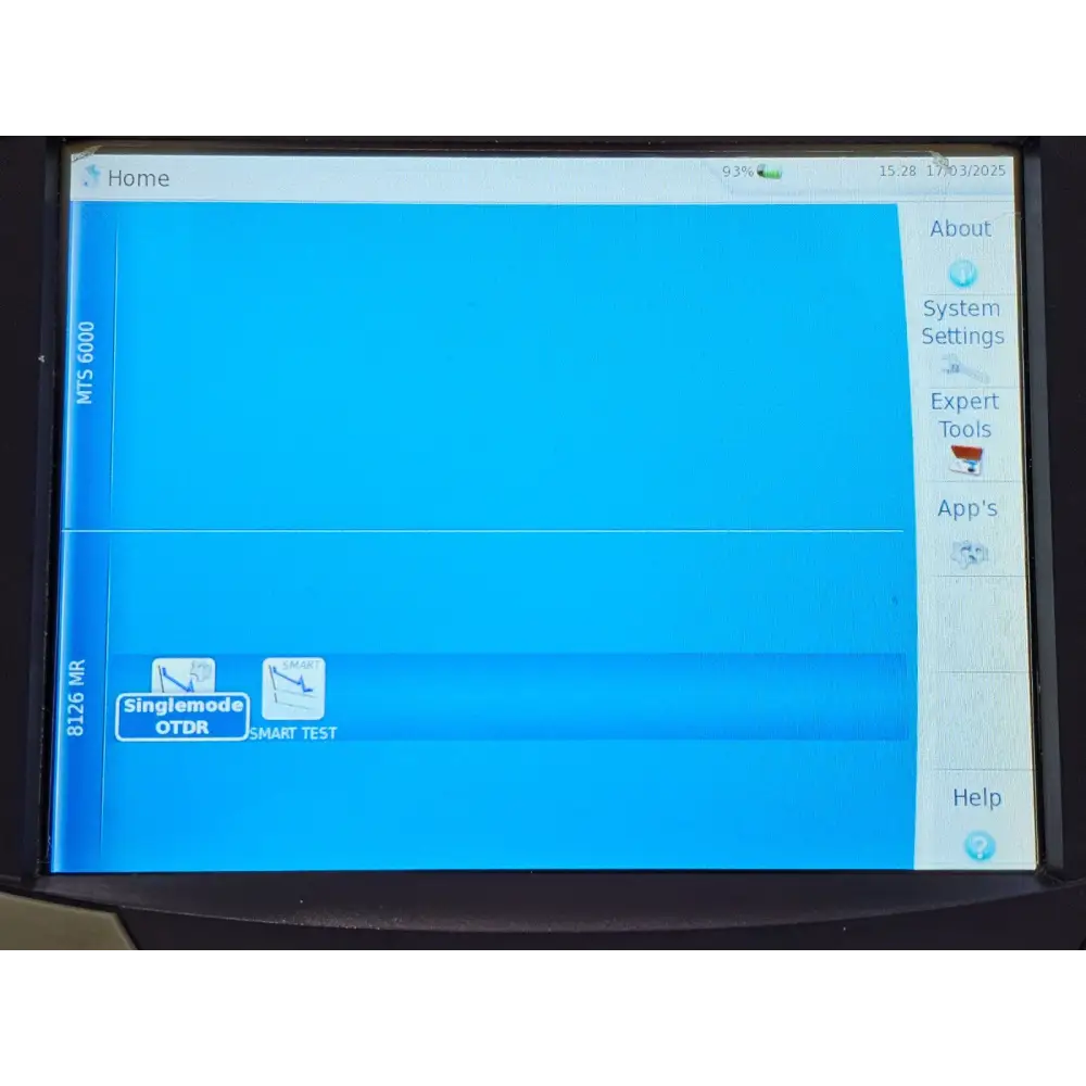 Close-up of Viavi MTS 6000 function keys and navigation buttons
