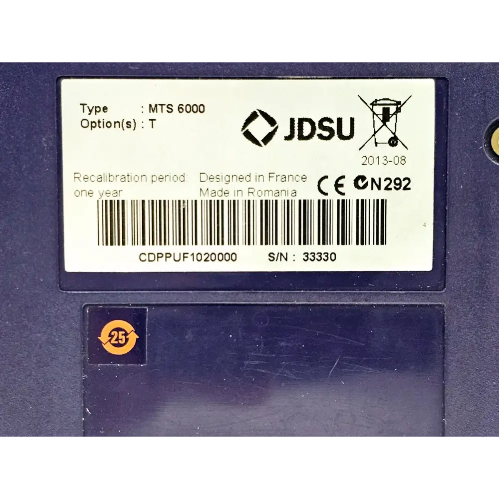 8126MR OTDR module close-up showing 1310nm 1550nm singlemode label
