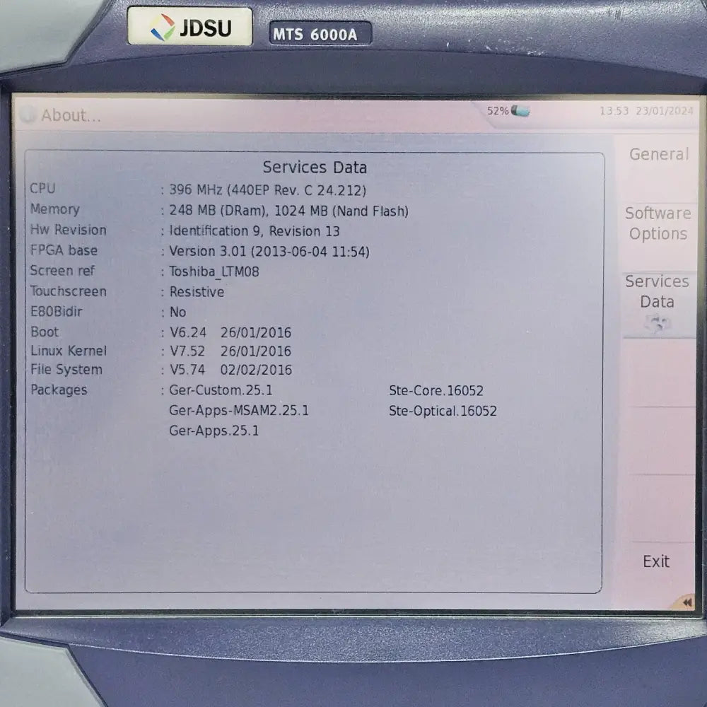 Viavi MTS 6000A OTDR unit angled three-quarter view