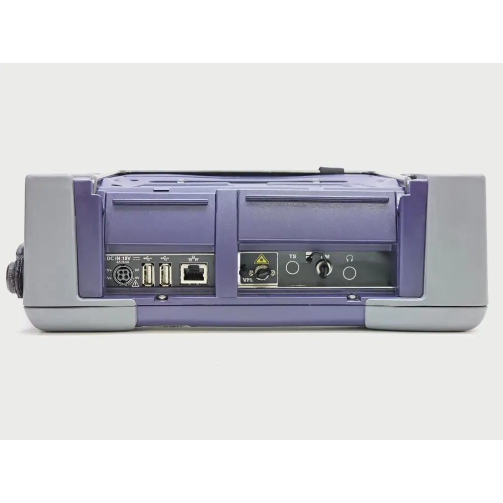 Viavi MTS 6000A rear panel showing battery compartment and IO connections