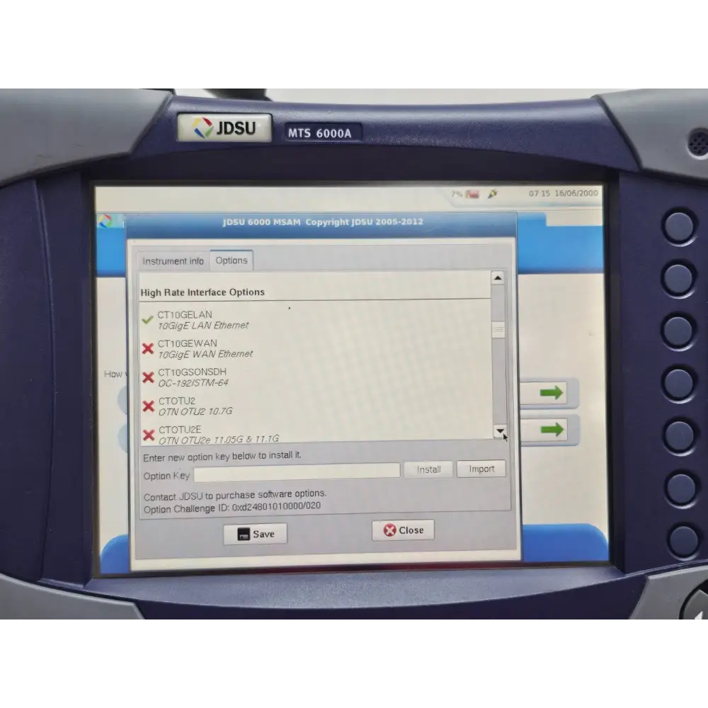 Viavi JDSU MTS 6000A portable test platform angled view showing full unit