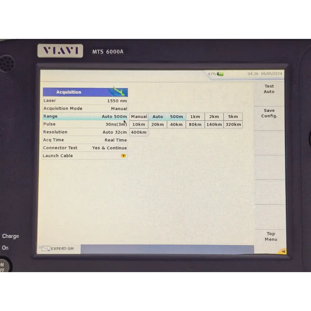 Viavi MTS 6000A V2 with 8126B module, angled three-quarter view