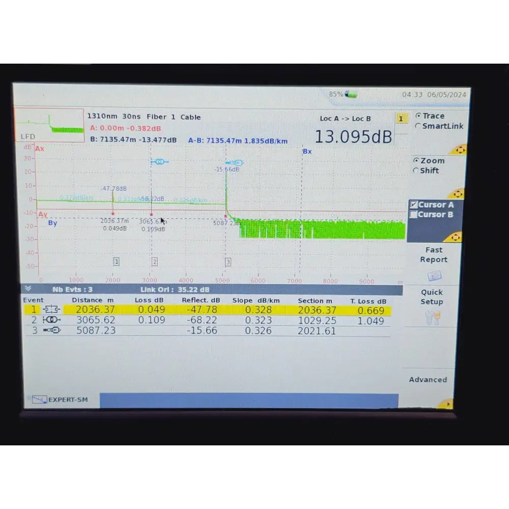 Stylus accessory included with Viavi MTS 6000A V2 touch-screen mainframe