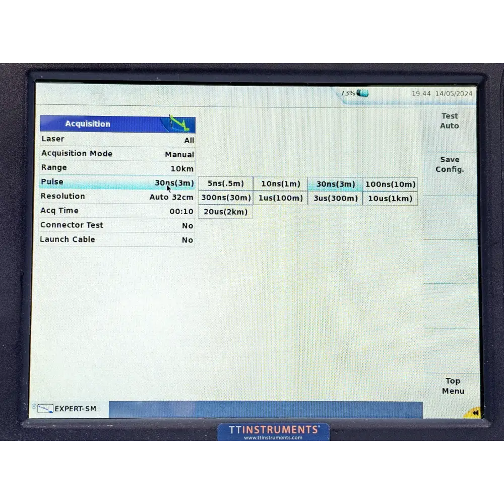 Viavi MTS 6000A V2 cosmetic condition detail — front housing and keypad close-up
