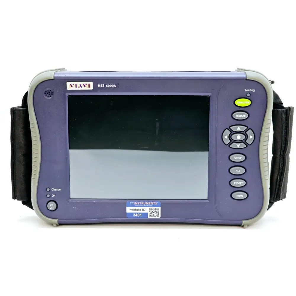 Viavi MTS 6000A V2 touch screen display showing OTDR trace interface