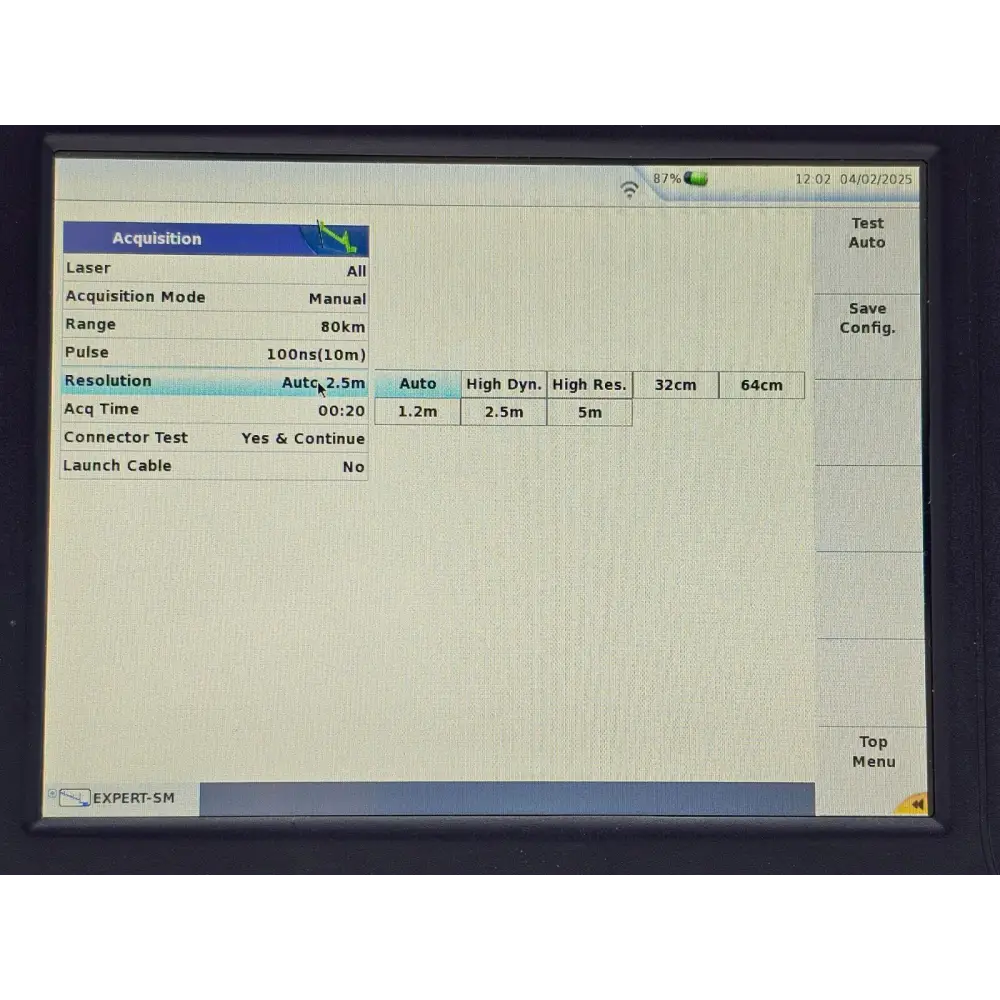 Viavi MTS 6000A V2 display showing power meter and visual fault locator built-in functions