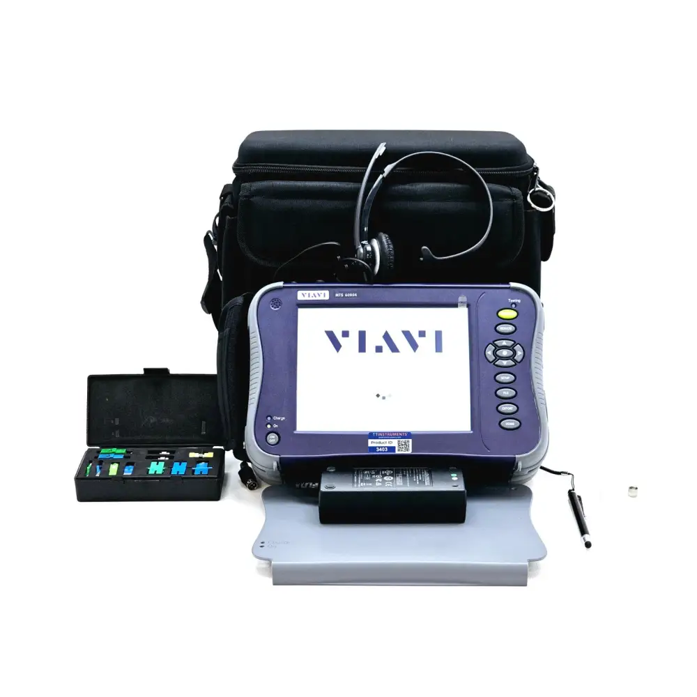 Viavi MTS 6000A V2 mainframe with 8126C SM OTDR module — front view showing touchscreen display