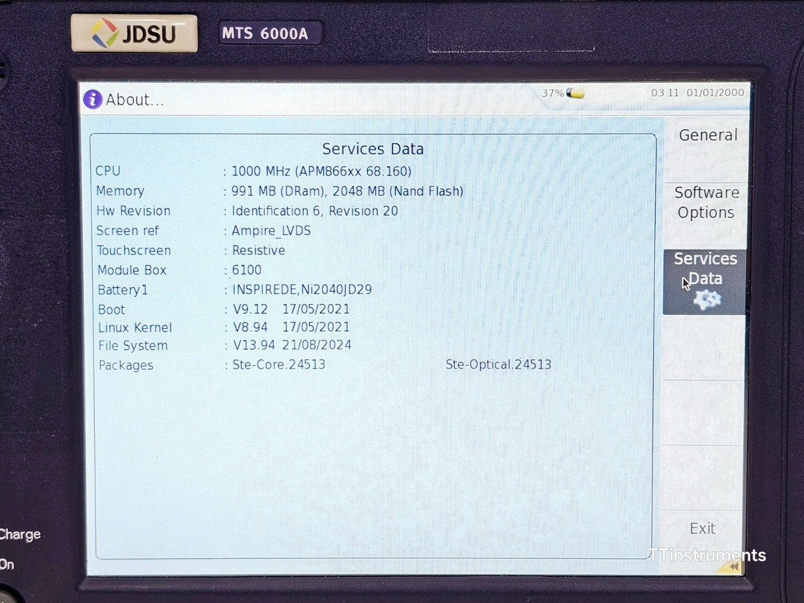 Viavi JDSU MTS 6000A V2 + 8136 B SM OTDR 1310/1550/1625nm