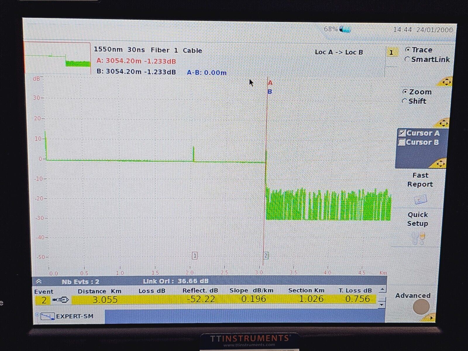 Viavi JDSU MTS 6000A V2 + 8146 SRL QUAD OTDR MM 850/1300 SM 1310/1550 nm PC-SC