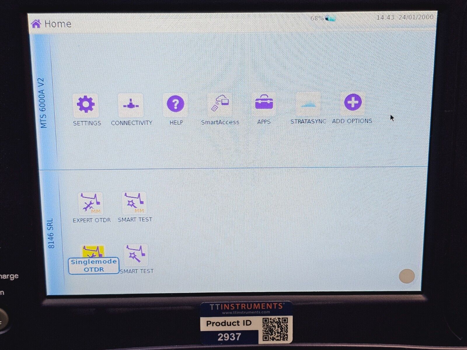 Viavi JDSU MTS 6000A V2 + 8146 SRL QUAD OTDR MM 850/1300 SM 1310/1550 nm PC-SC