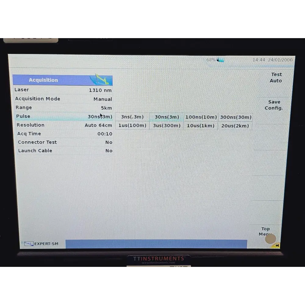 Viavi MTS 6000A V2 OTDR bottom panel label showing model and serial number