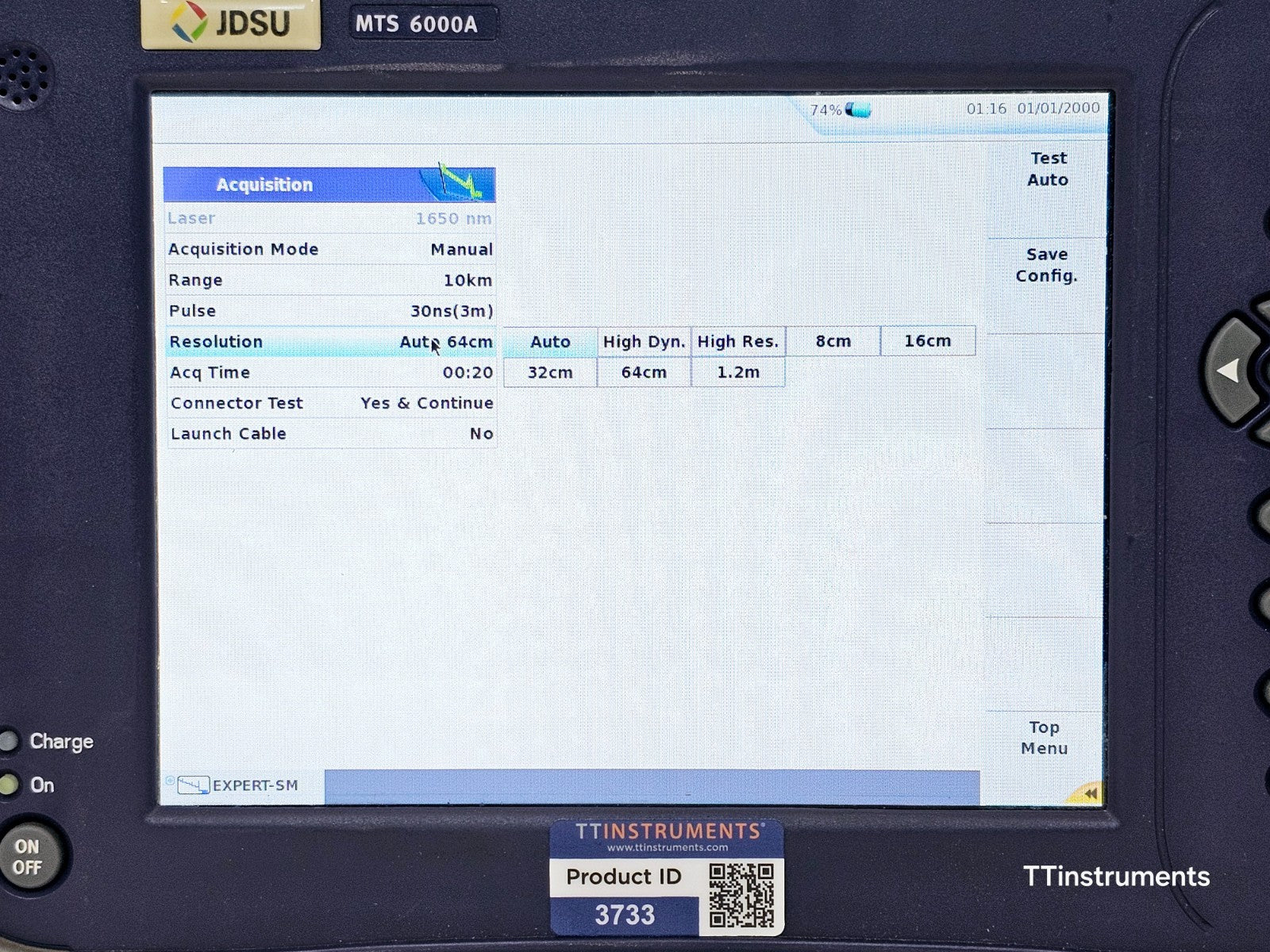 Viavi JDSU MTS 6000A V2 + E8118 RLR65 SM OTDR Long Range 41 dB 1650nm Live APC