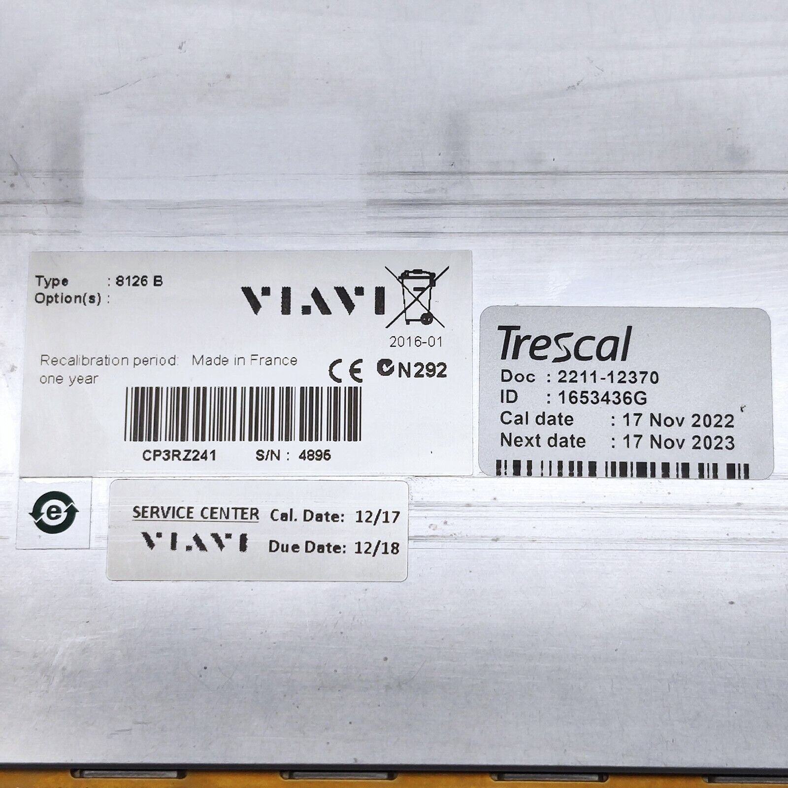 Viavi JDSU MTS 6000A V2 w/ 8126B SM OTDR 1310/1550 nm 41/40 dB E8126B APC 400KM