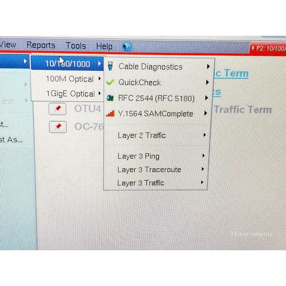 Viavi MTS 6000A V2 with CSAM CC100 1G Ethernet module installed