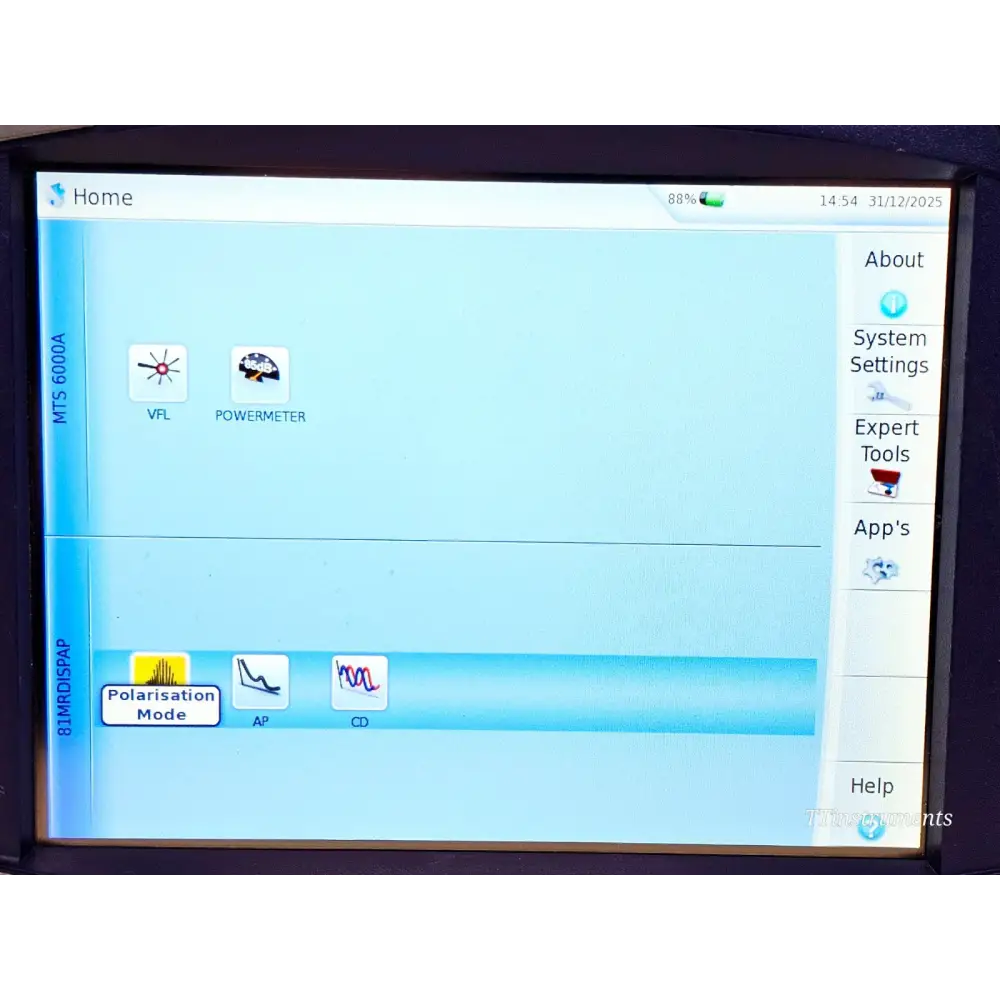 Viavi JDSU MTS 6000A with 81MRDISPAP CD PMD AP Dispersion Analyzer 1260-1640 nm