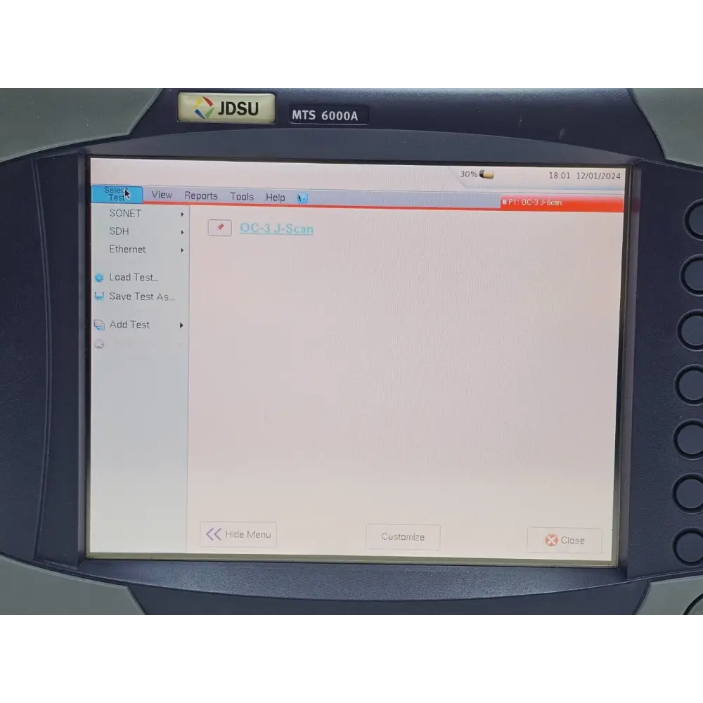 Viavi MTS 6000A licence screen showing 10GigE LAN WAN options enabled