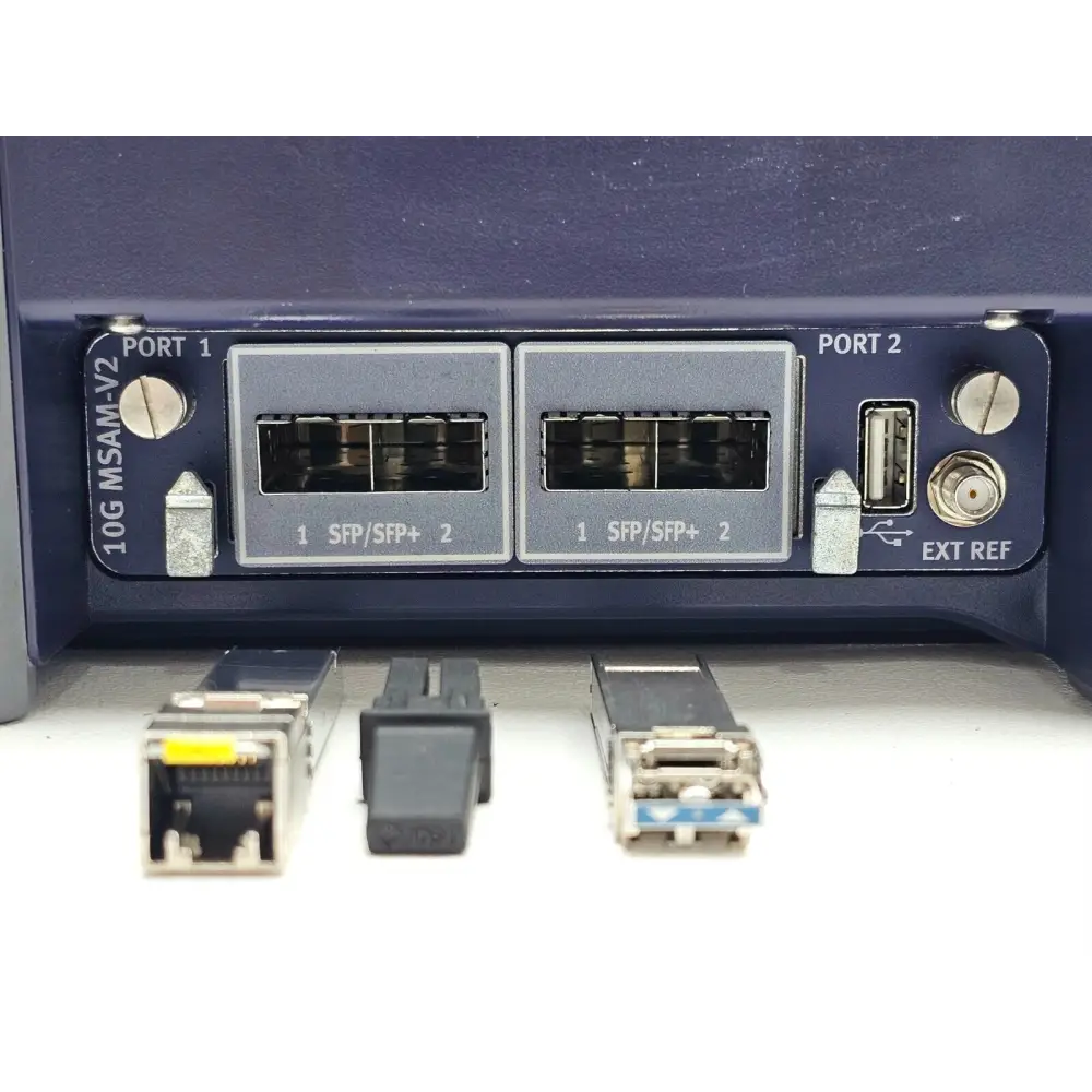 MSAM-V2 module close-up showing 10GigE and OC-48 port interfaces