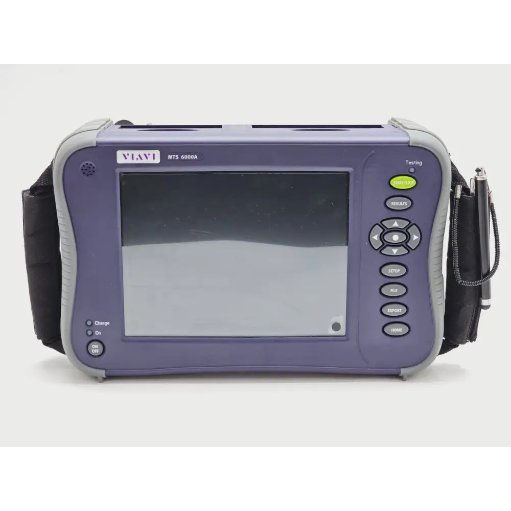 Viavi MTS 6000A V2 touchscreen display showing OTDR trace