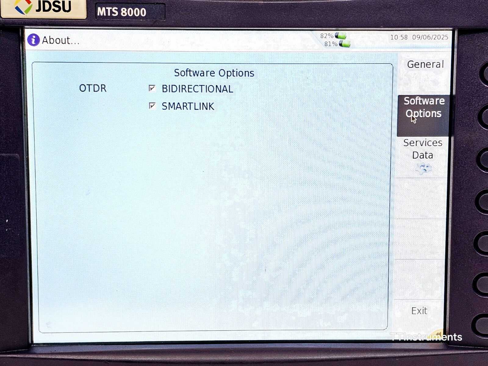 Viavi JDSU MTS 8000e (V2) with OSA-500R 2281/91.55 Optical DWDM Analyzer