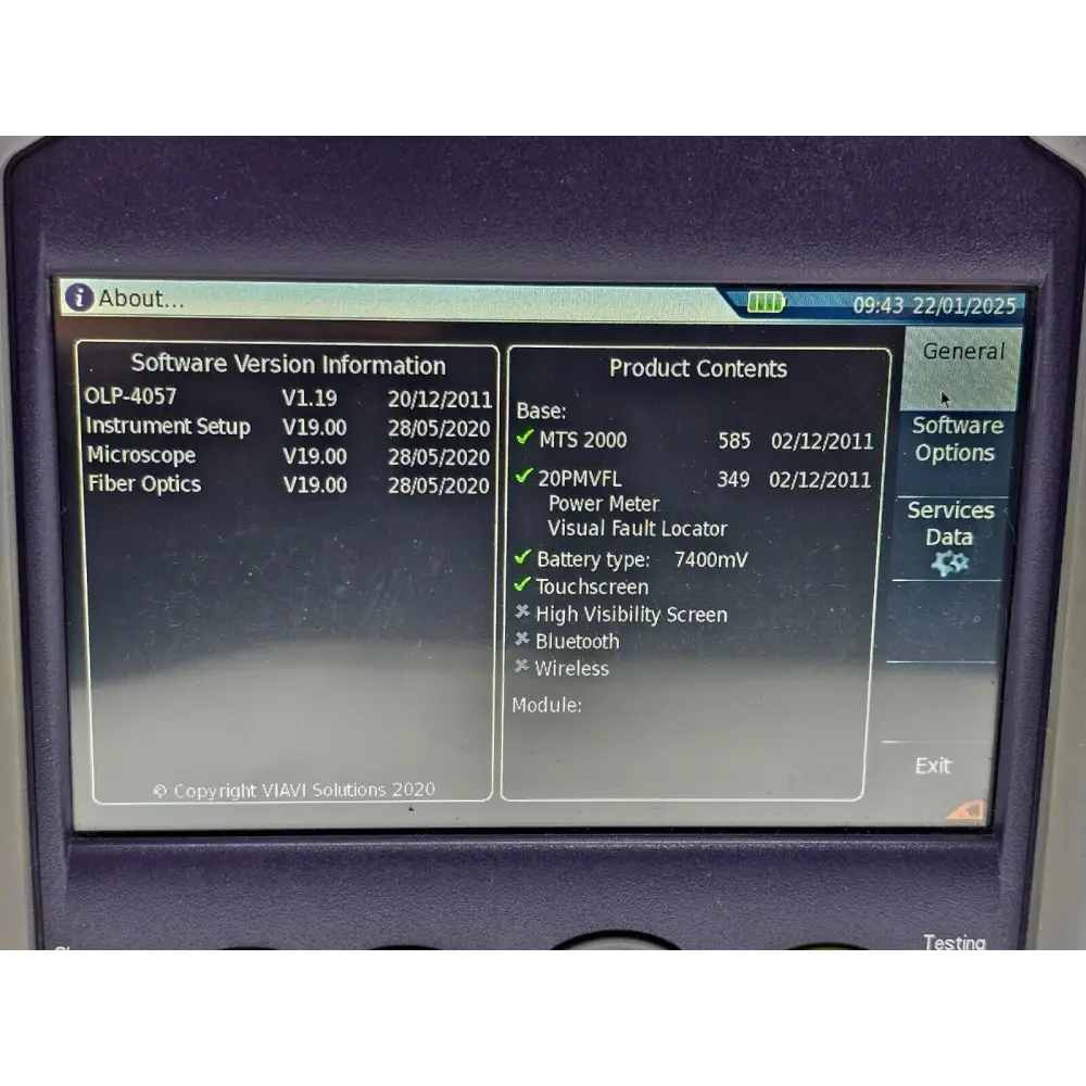 MTS-T-BERD 2000 aftermarket stylus supplied with the mainframe