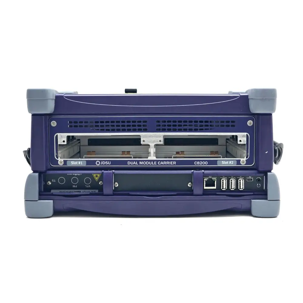 Viavi T-BERD 8000E V2 rear panel showing power and interface connections