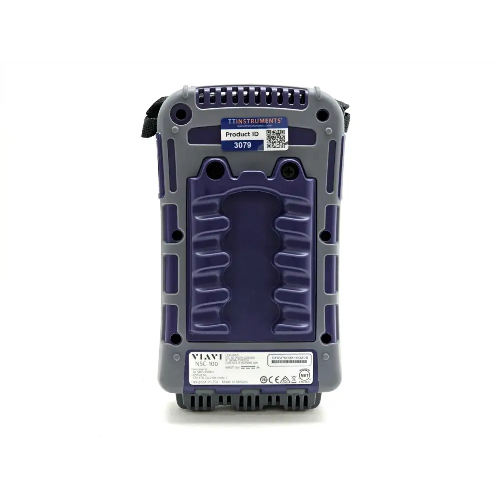 Viavi NSC-100 rear view showing port connections and labelling