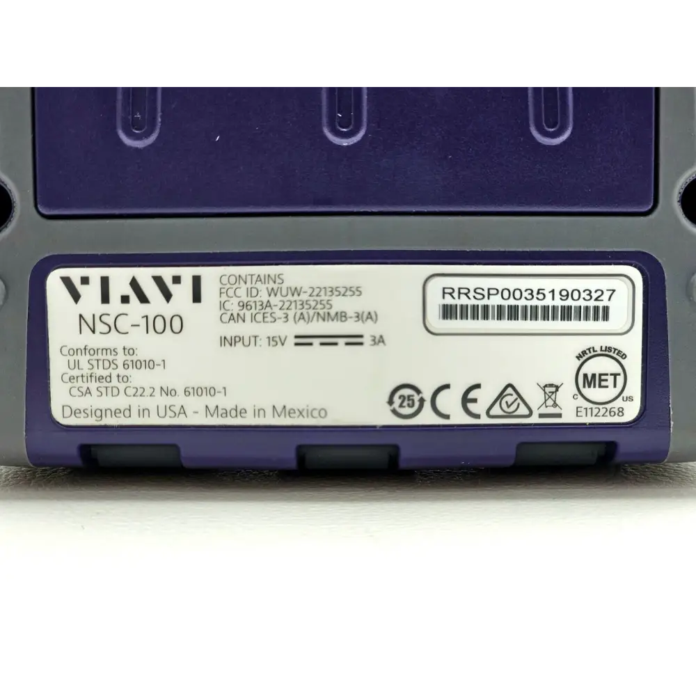 Viavi NSC-100 transceiver module included with the unit