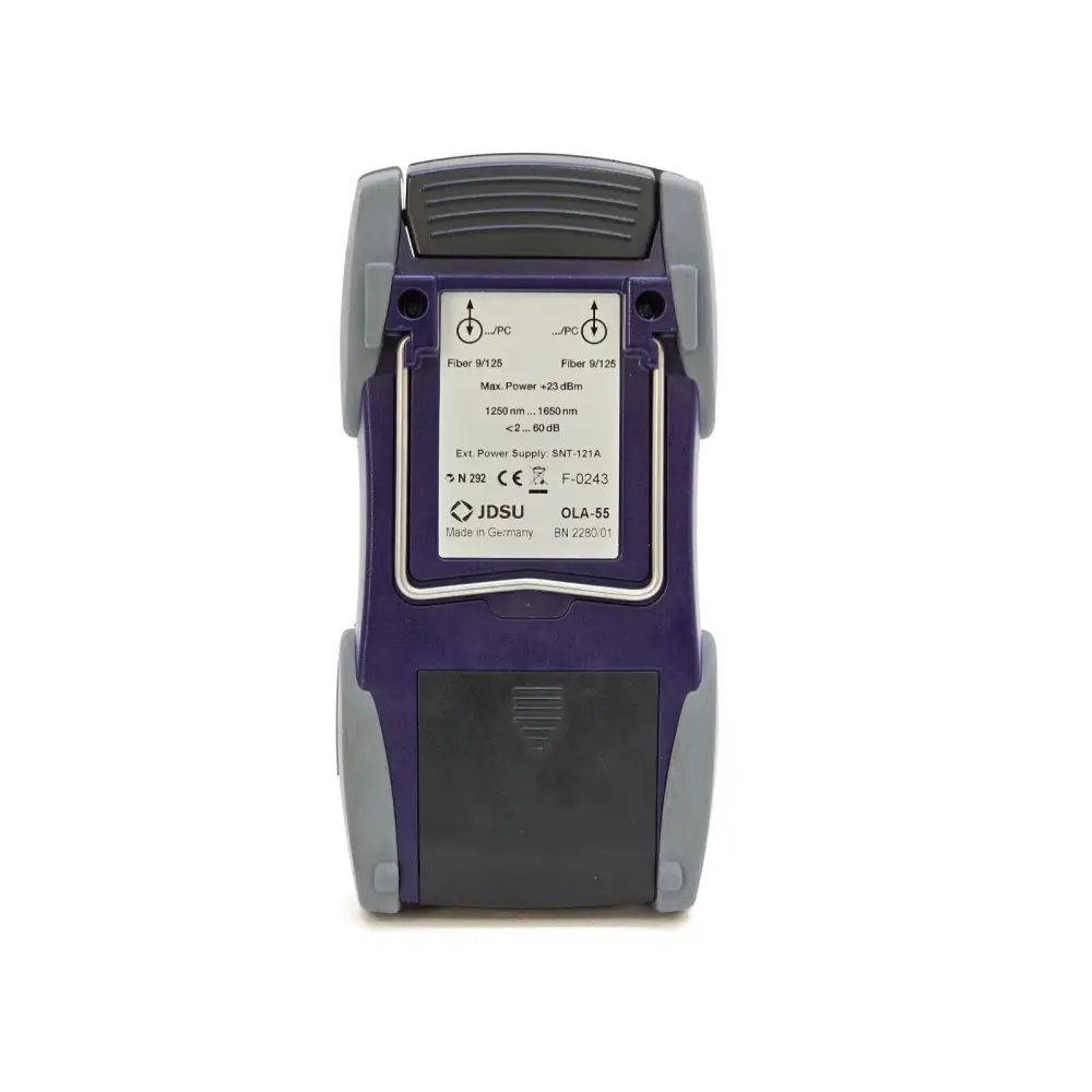 Viavi JDSU OLA-55 attenuator side profile showing port and connector detail