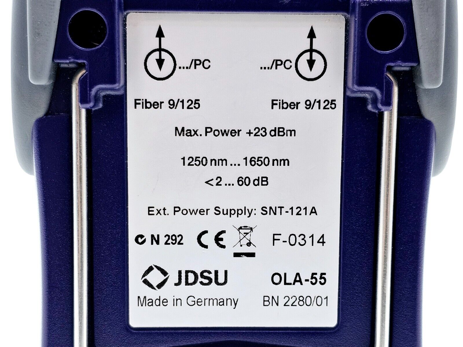 Viavi JDSU OLA-55 Fiber Optical Level Attenuator 1250-1650 nm SM 2280/01 +23 dBm