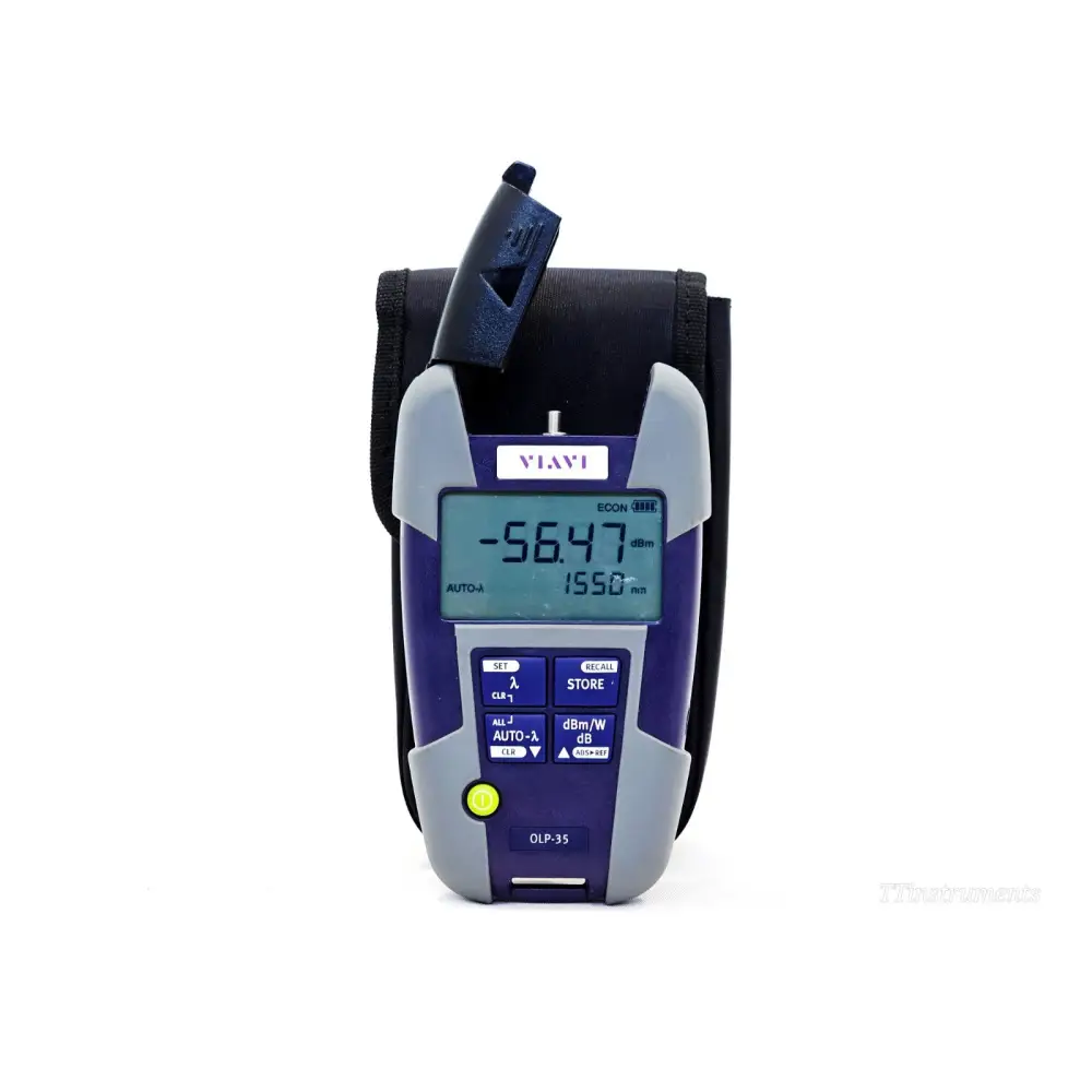 Viavi JDSU OLP-35 optical power meter front view with 2.5mm connector and display