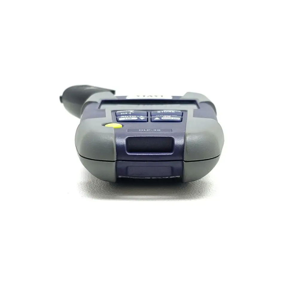 Viavi JDSU OLP-38 optical power meter top view showing micro USB port and optical connector